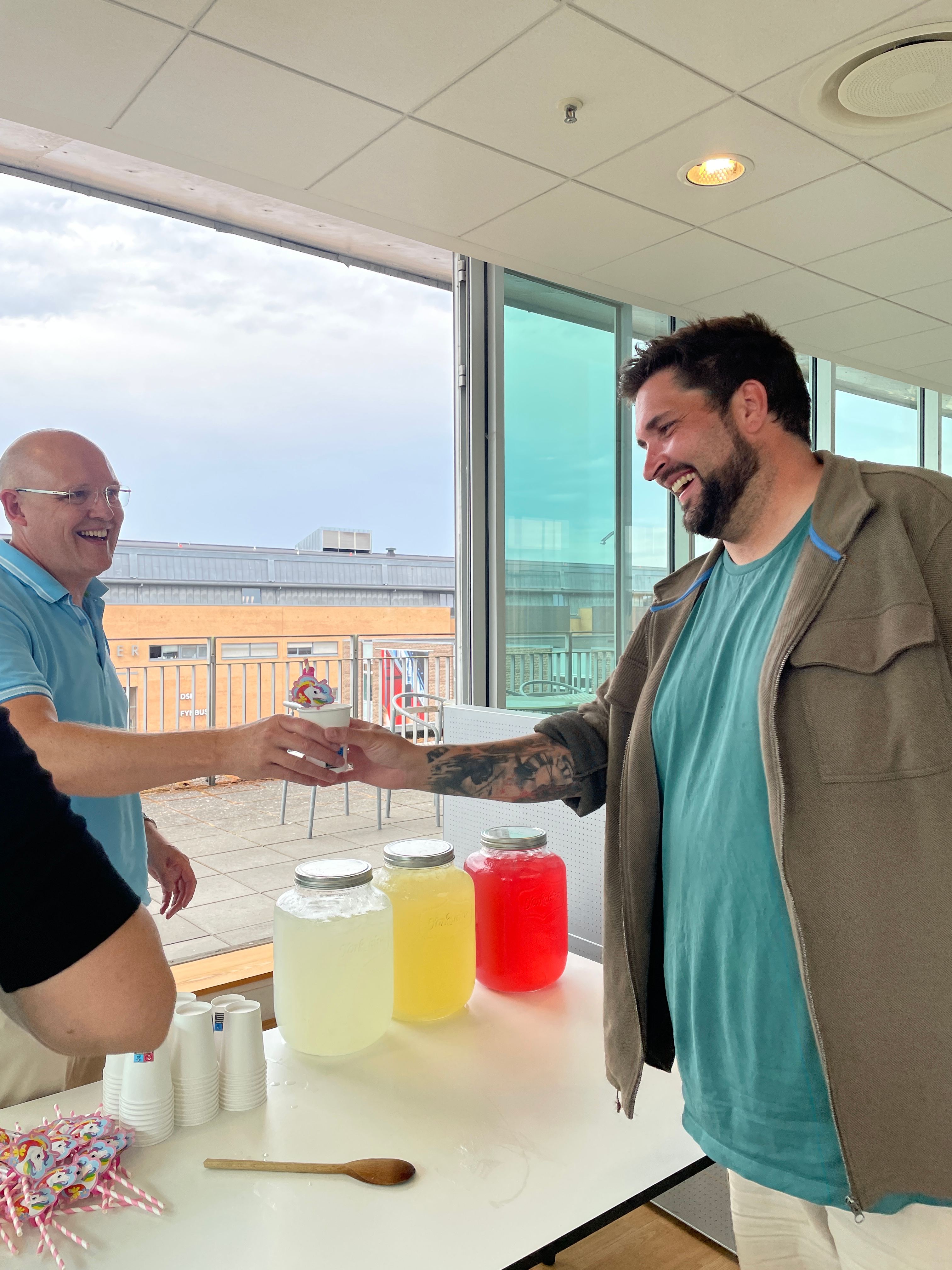 Professional handshake in office