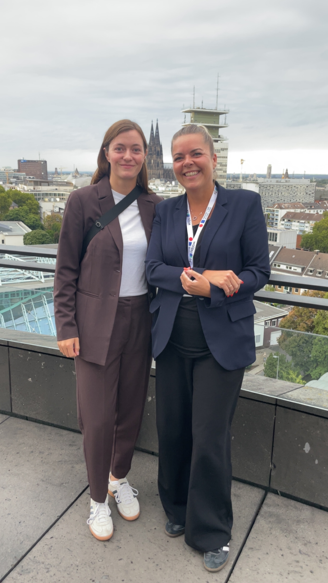 Professional team photo on rooftop