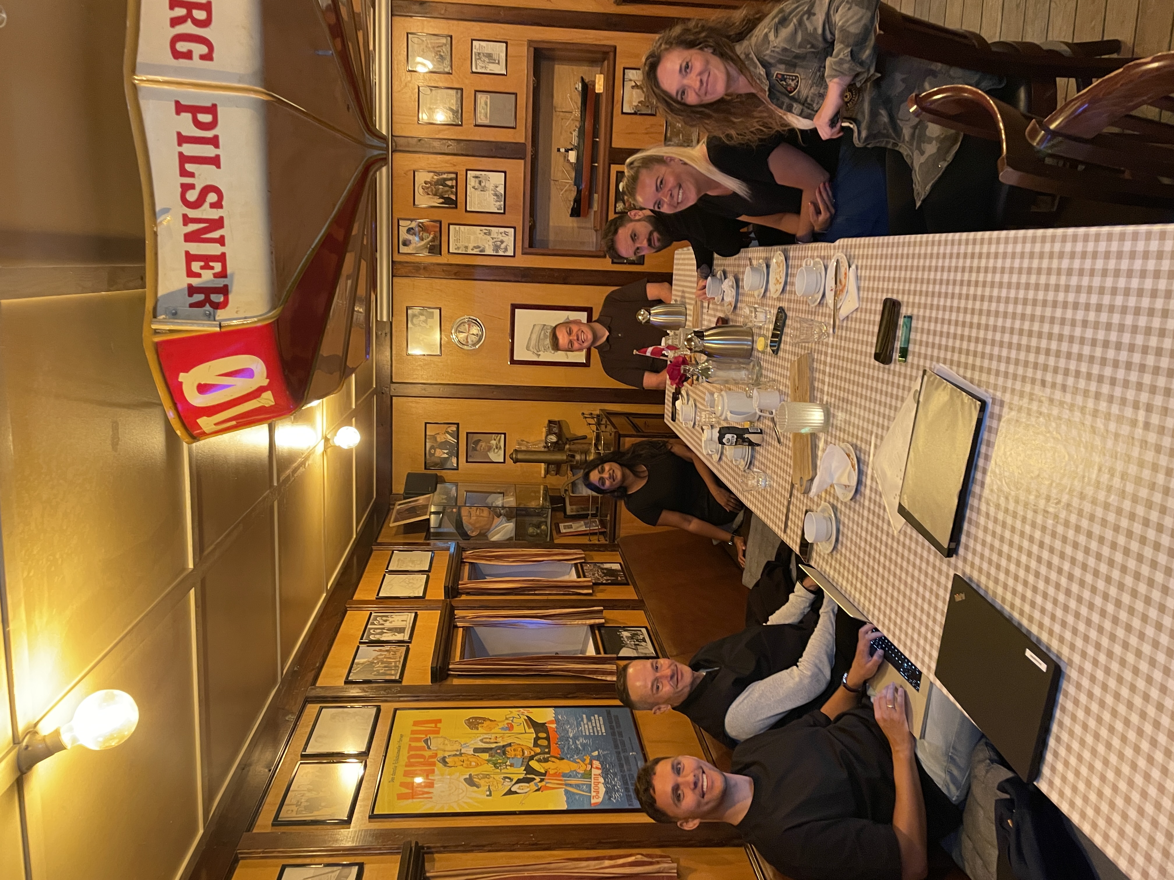 STEP Network team members at restaurant meeting